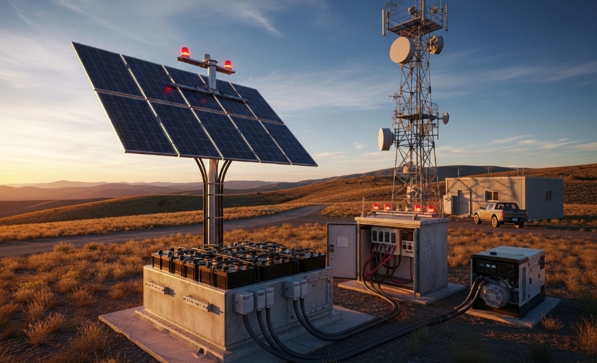 Battery backup for cell towers