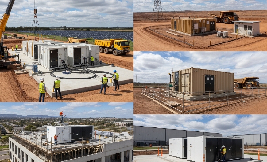 Industrial battery installation