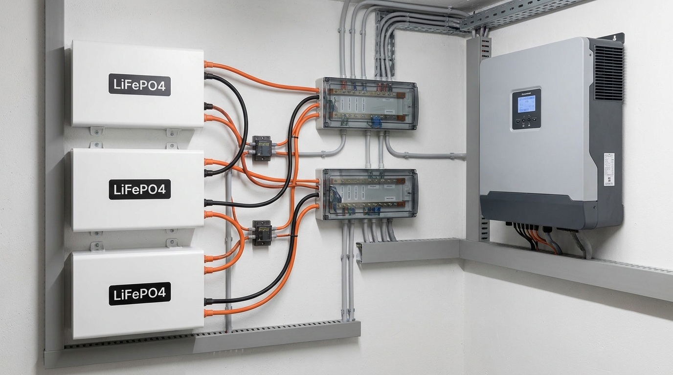 Parallel Battery Storage: Safe Wiring & BMS Sync