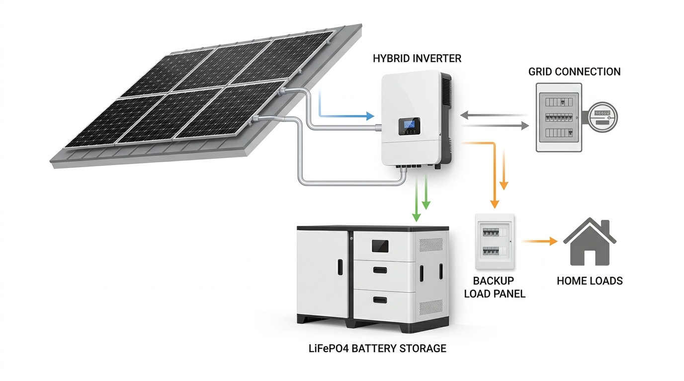 DC-Coupled Solar + Storage: Efficiency & Layout