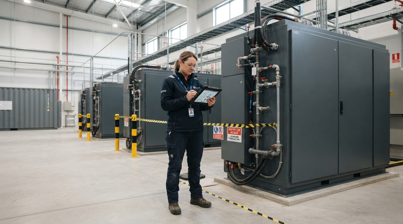 Buyer evaluating battery storage system specifications for frequency regulation.